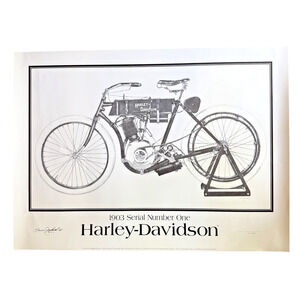 1903 Serial Number One Harley-Davidson Giclée Print Signed Dennis Jackson FanArt